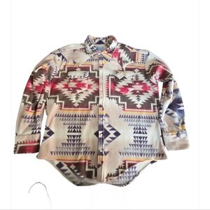 Rockmount Ranch Wear Mens Aztec Fleece Pearl Snap Shirt Southwestern USA XXL NEW